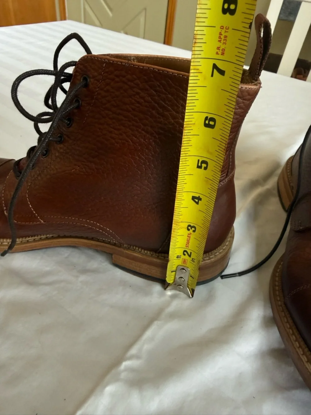 Taft Brown Leather Chukka Lace-Up Handcrafted Boots Mens Size 42 Good Condition